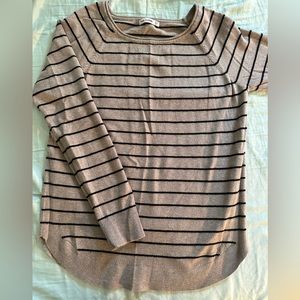 Striped brown soft sweater size small